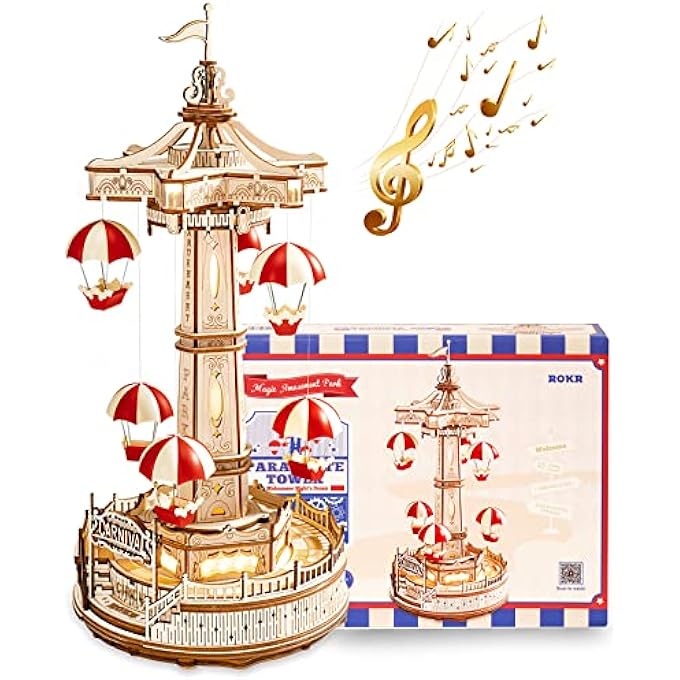 3D WOODEN PUZZLES FOR ADULTS-LED WOODEN MUSIC BOX KITS-WOOD MODEL KITS TO BUILD-3D PUZZLES FOR TEENS AND ADULTS-CHRISTMAS TOY GIFTS - Image 1